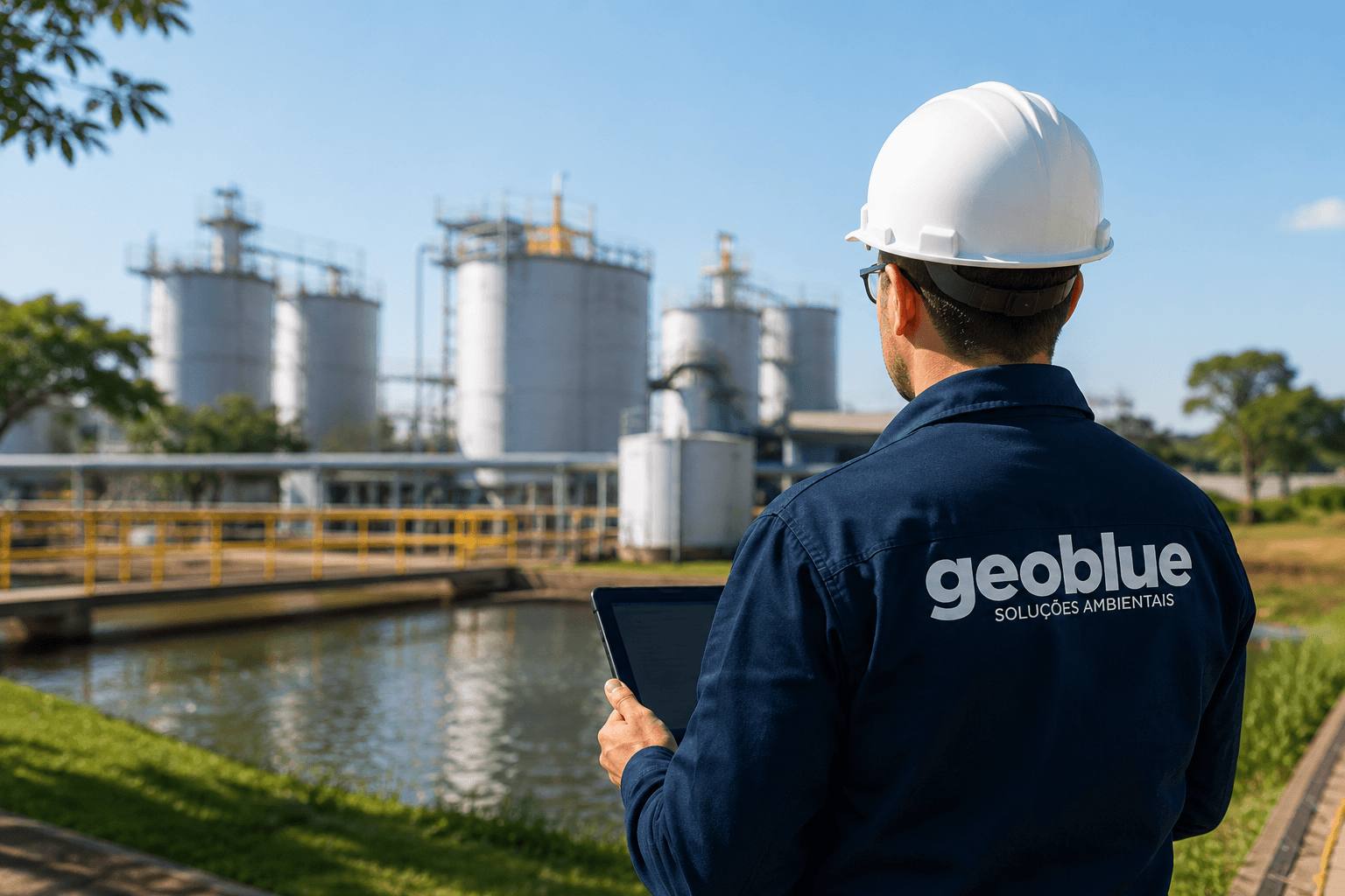 Equipe Geoblue realizando sondagem geofísica em campo para avaliação hidrogeológica de poço artesiano